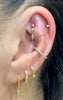 Oor met Conch piercing  gezet bij All Perfectly Pierced Rhoon