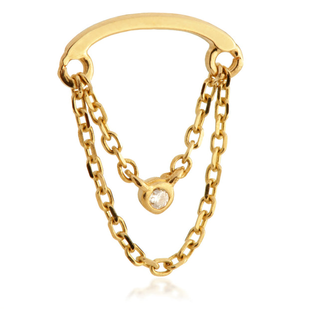 Double chain, single bezel - Hidden helix