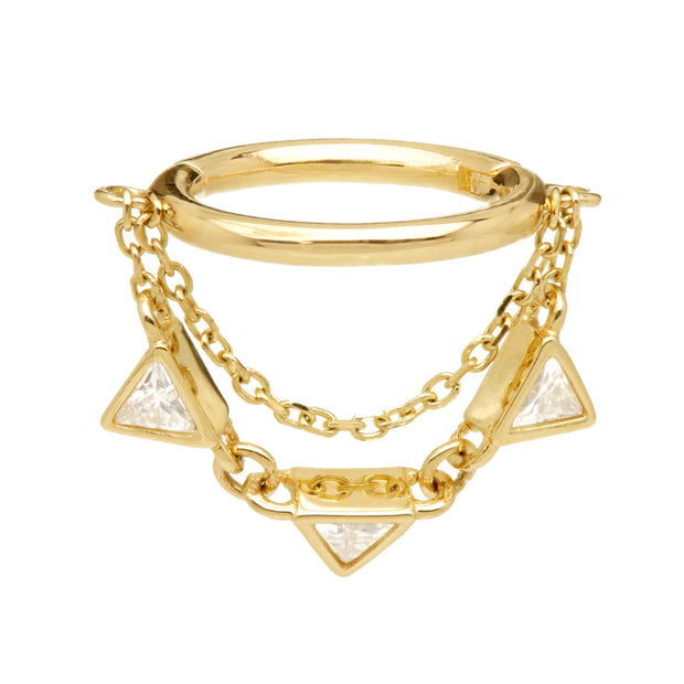 Hanging triangle gems - Clickring