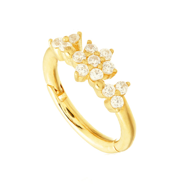 Flower double trinity - Click ring