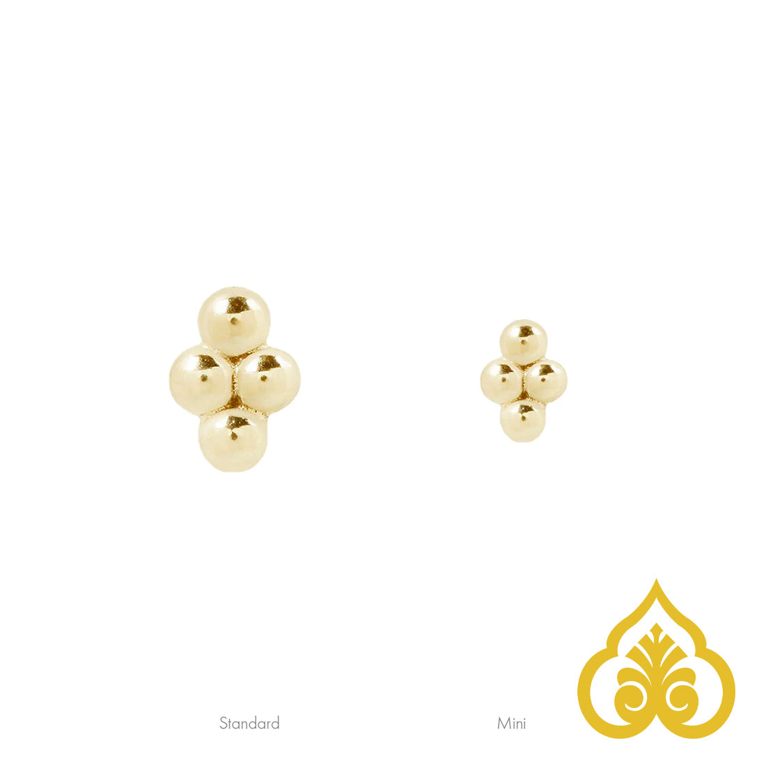 4-bead mini cluster - Buddha jewelry