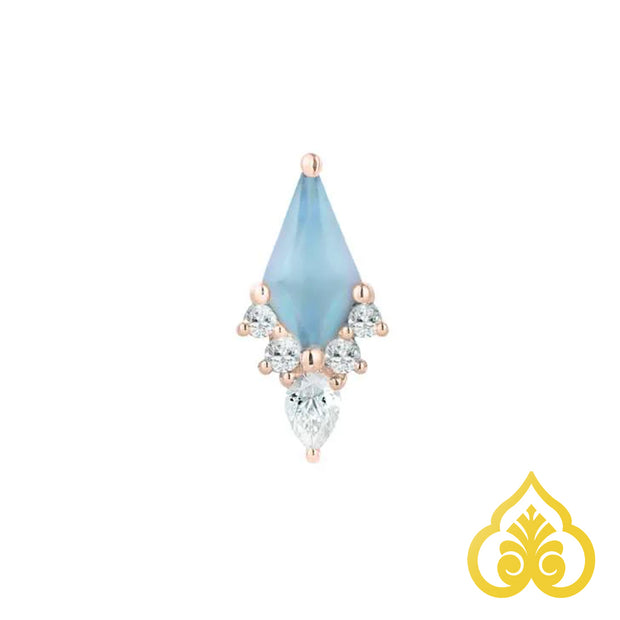 Afterglow - sandblasted swiss blue topaz - Buddha jewelry