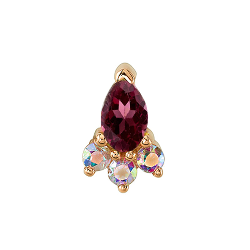 Daphne - Rhodolite + Mercury mist topaz - BVLA