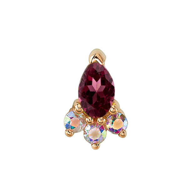 Daphne - Rhodolite + Mercury mist topaz - BVLA