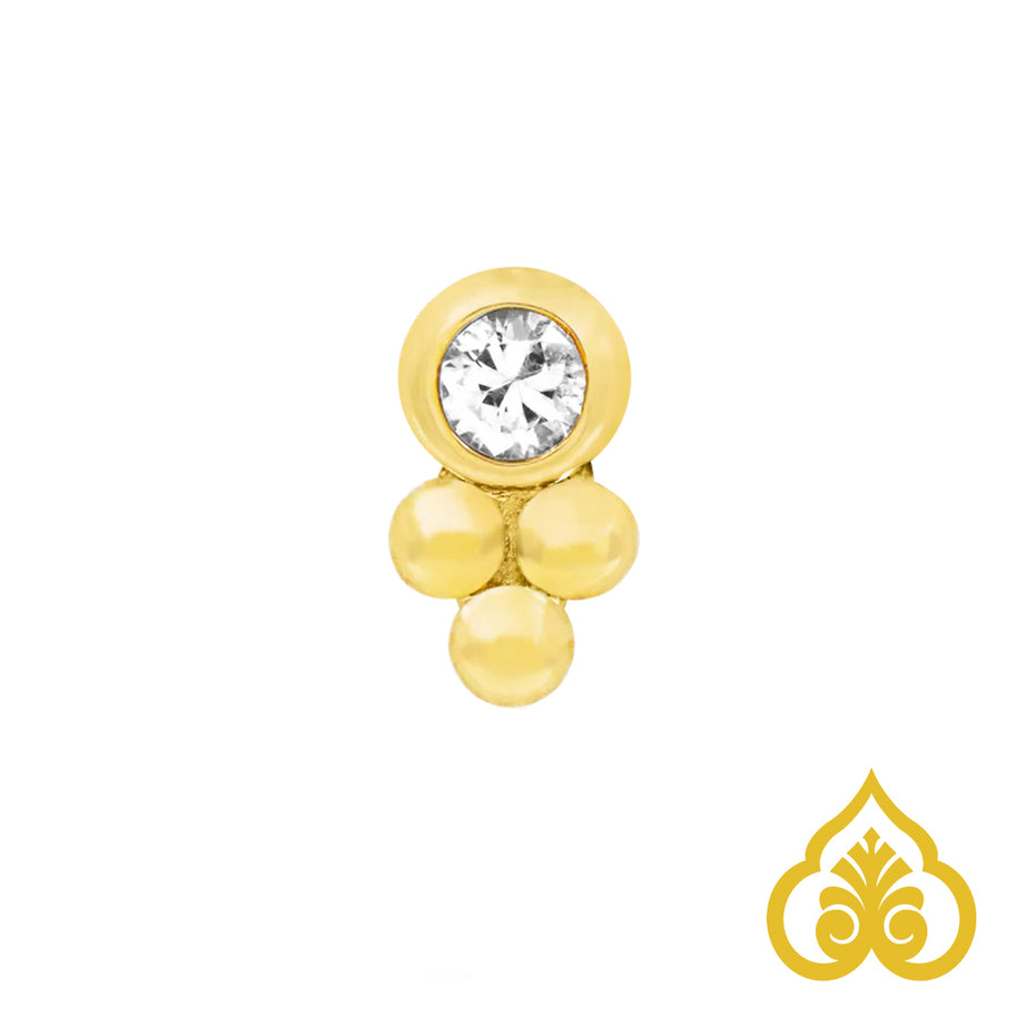 Bezel-set tri bead - Junipurr jewelry