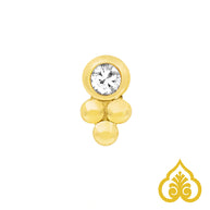 Bezel-set tri bead - Junipurr jewelry