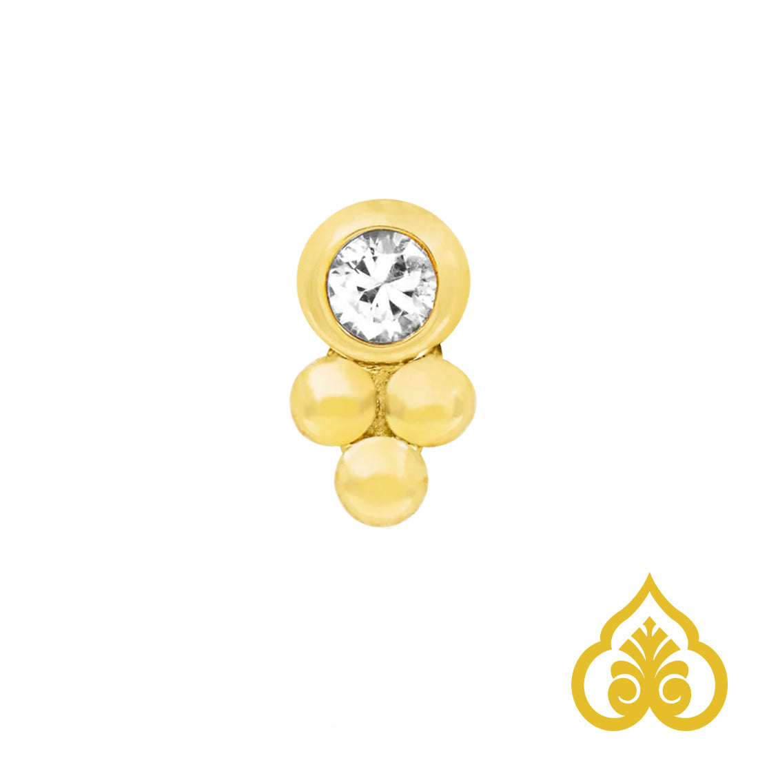 Bezel-set tri bead - Junipurr jewelry