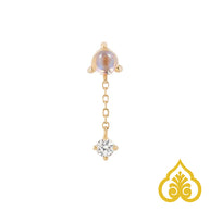 Bianca - Moonstone en witte saffier - Buddha jewelry