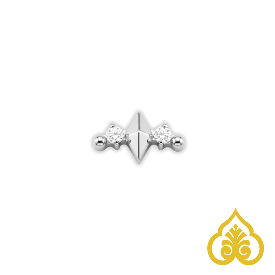Boog klein titanium stud - Titanium
