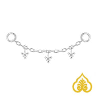 Chain 3 tiny dripping Diamonds - Modern Mood