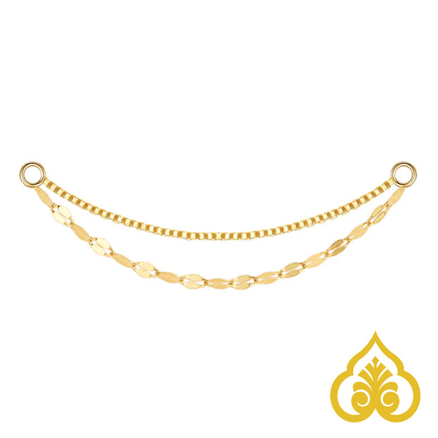 Double chain - Box and mirror link - Modern Mood