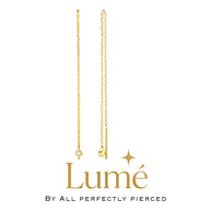 Zirconia pull-through earrings