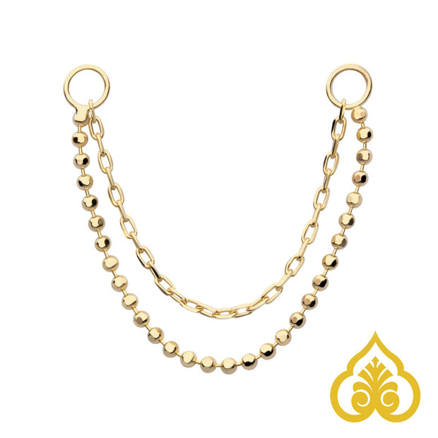 Beaded double chain - Lume