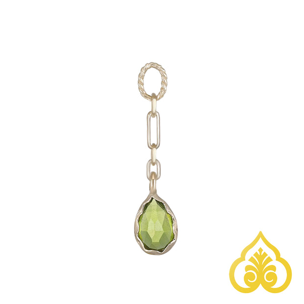 Elise pear gemstone link charm - Beatti