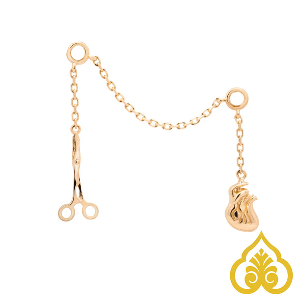 Dos Corazones charm - Junipurr Jewelry X FRIDA KAHLO®