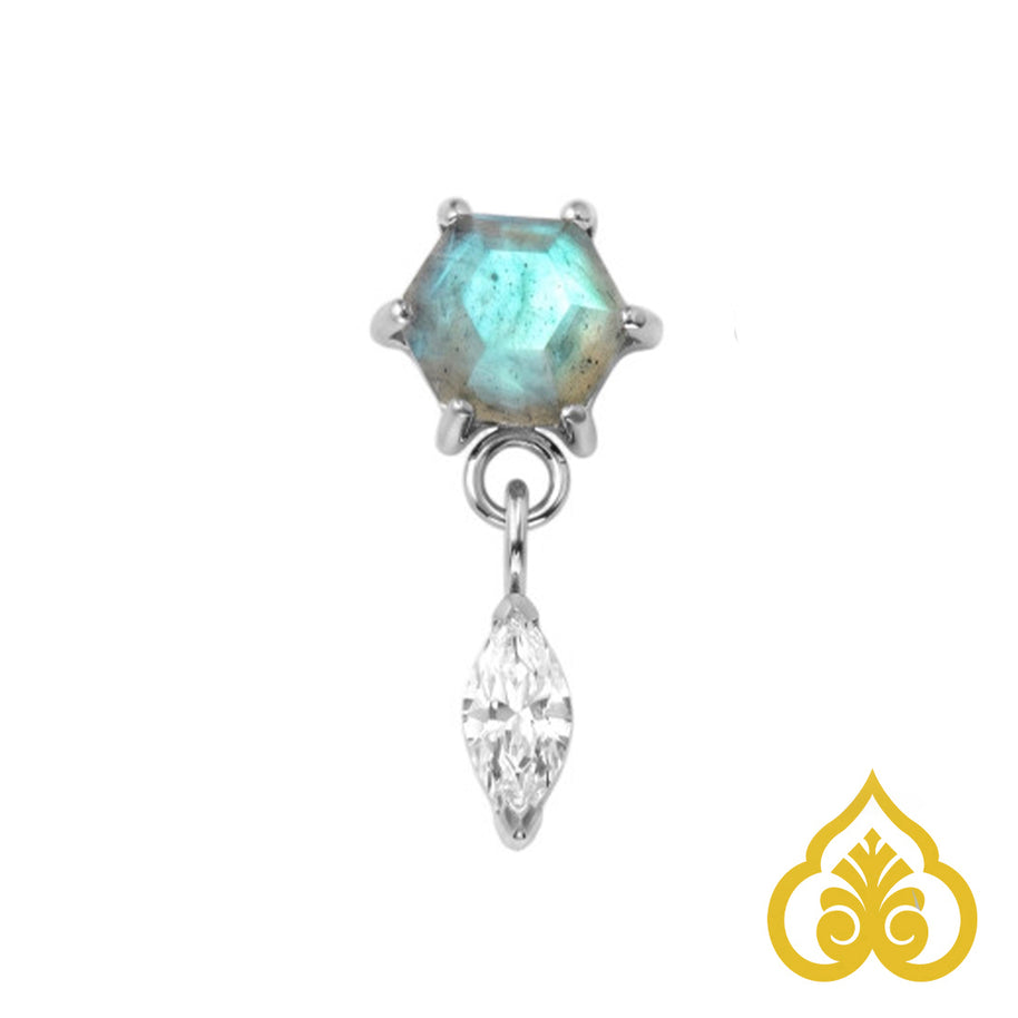 Gem top - Moonstone - Titanium