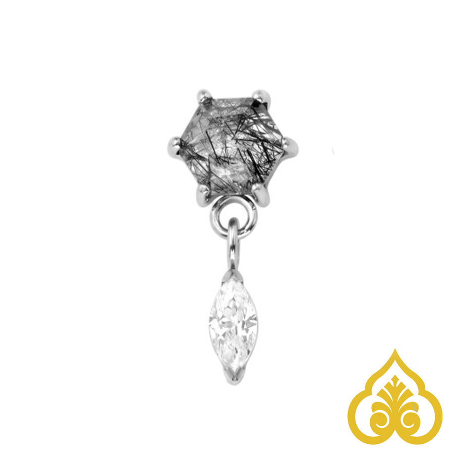 Gem top - Tourmalated Quartz - Titanium