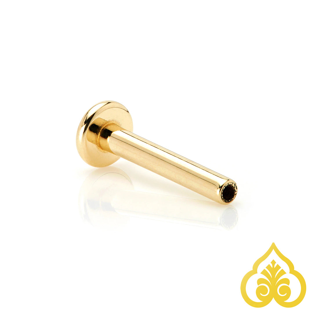 Gold Inverted Labret Labret 0.8 mm 14kt Yellow Gold Threadless | All Perfectly Pierced