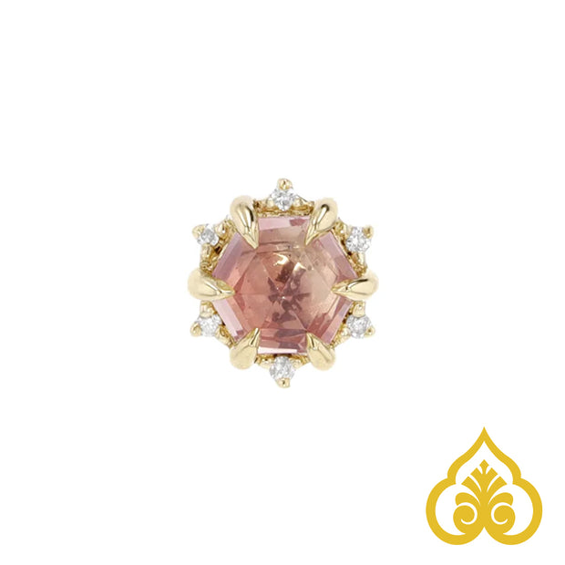 Limited Editon - Hexagon gemstone 6 claw prong and diamond accent - Modern Mood