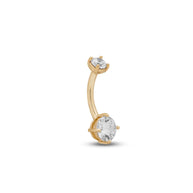 Double prong navel jewelry