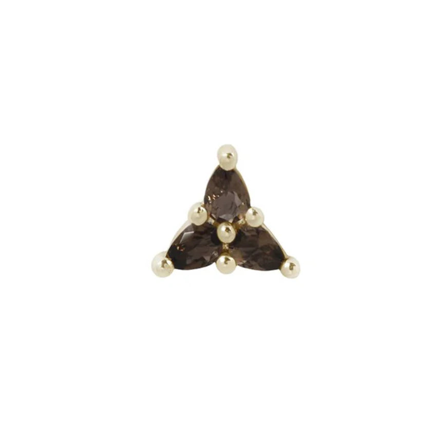 3 little pears - smoky quartz - Buddha jewelry