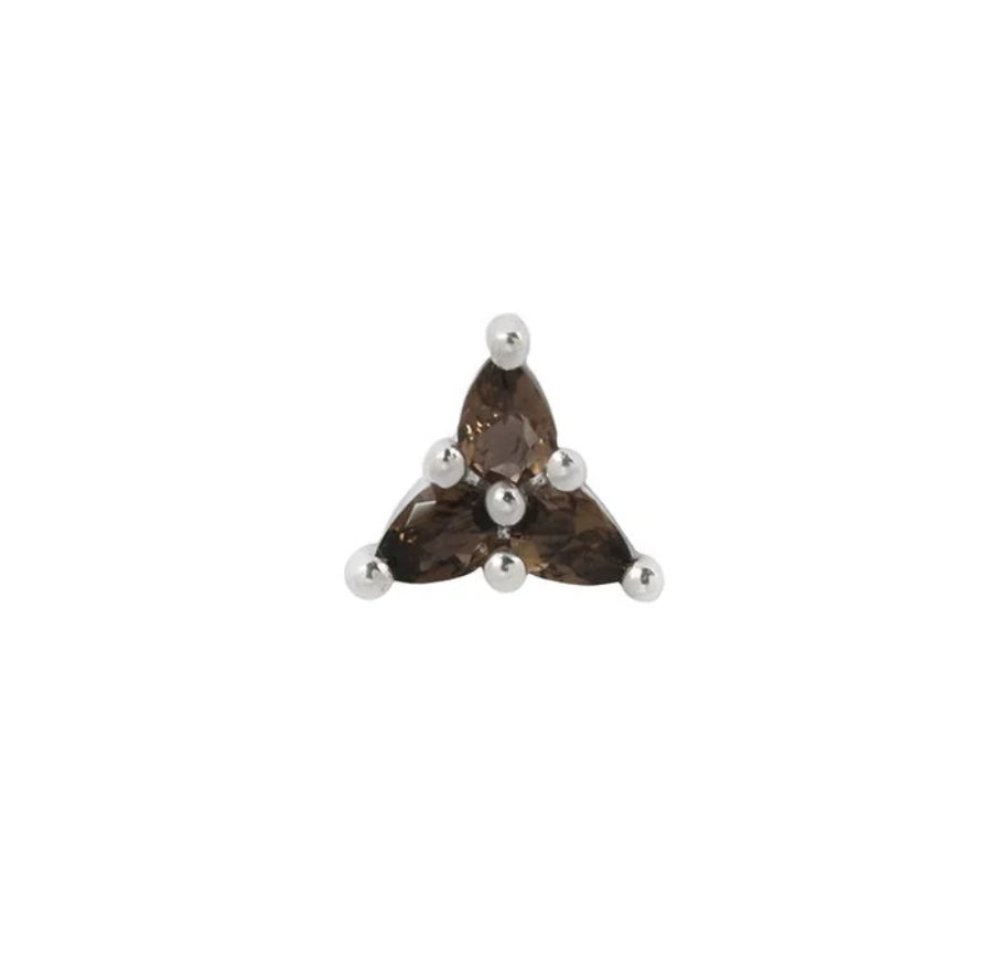3 little pears - smoky quartz - Buddha jewelry