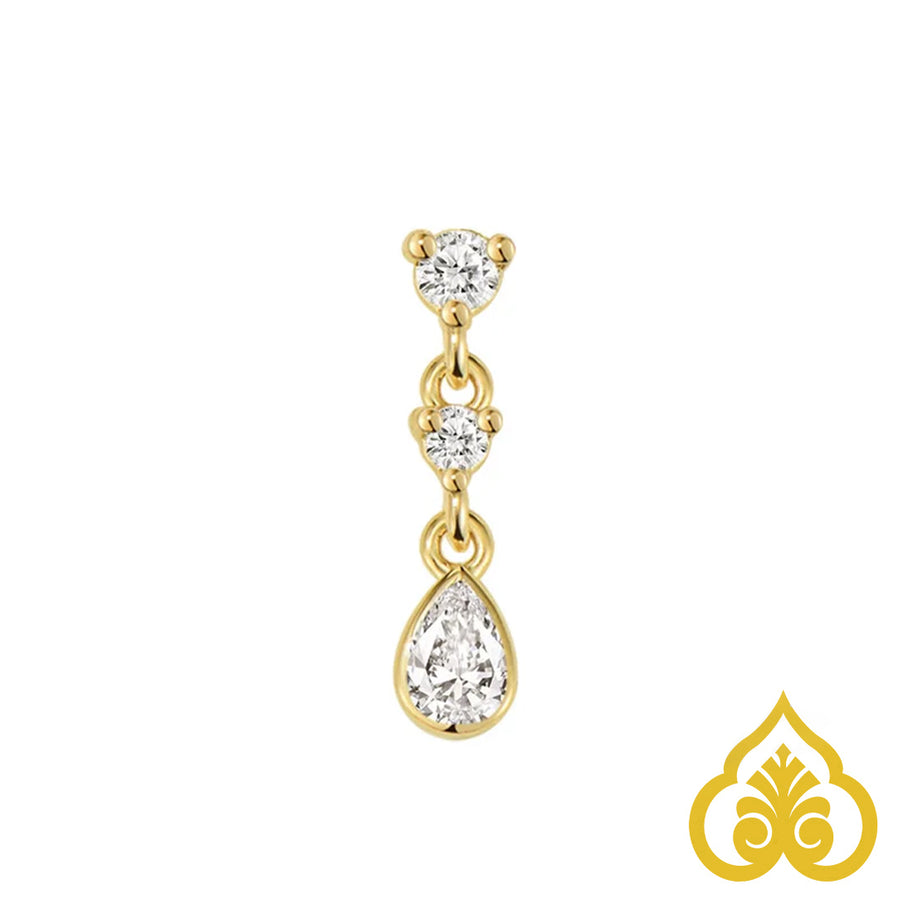 Cascade 2 with pear Diamond drop - Modern Mood