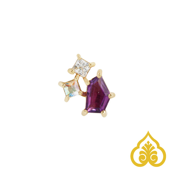 Lyra - Amethyst + Mercury mist topaz - Buddha Jewelry