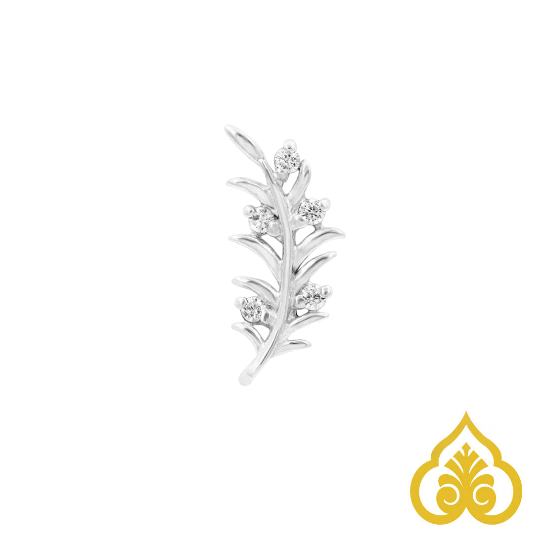 Olive Branch - White CZ - Junipurr Jewelry