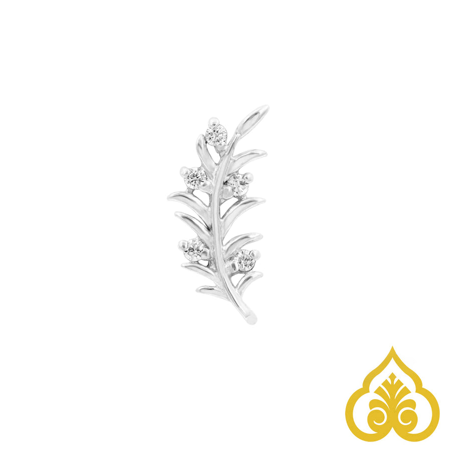 Olive Branch - White CZ - Junipurr Jewelry