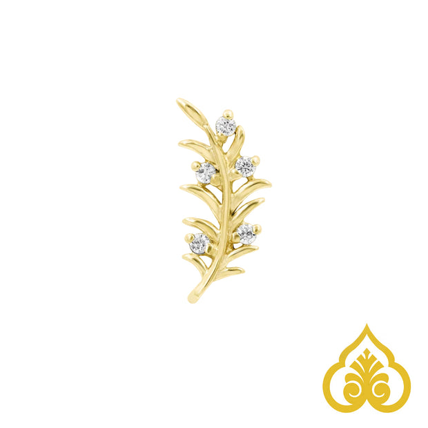 Olive Branch - White CZ - Junipurr Jewelry