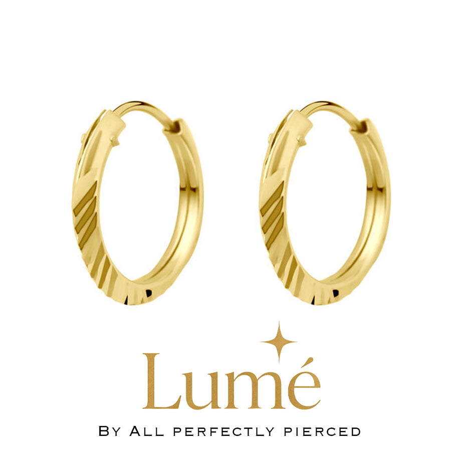 Earrings Diamond cut tube - Lume
