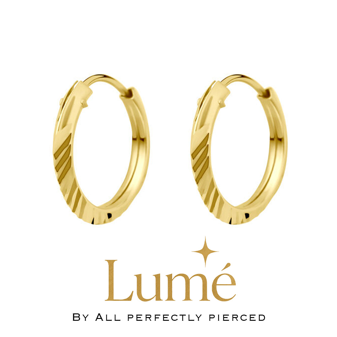 Earrings Diamond cut tube - Lume