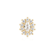 Oval halo - Ember body jewelry