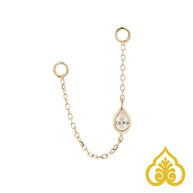 Bezel teardrop chain - Buddha jewelry