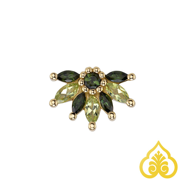 Tiny Starling 8 mm - Peridot, green tourmaline - BVLA