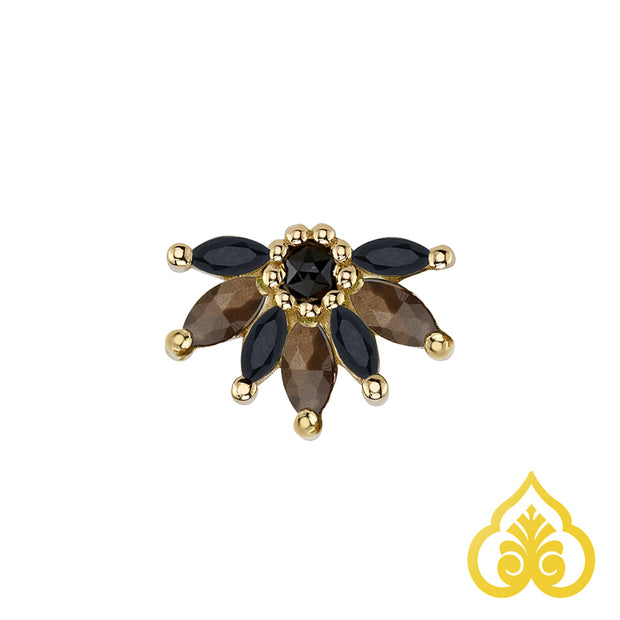 Tiny starling 8 mm - Smokey quartz & onyx - BVLA