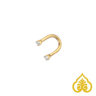 U-shape Huggie - Titanium Sieraden