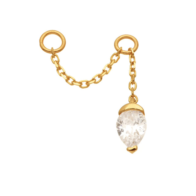 Chain charm single marquise - Charms
