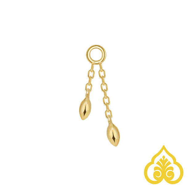 Marquise bead drop charm - Modern Mood