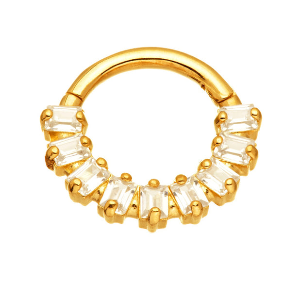 Front-facing Baguette Ring - Clickring