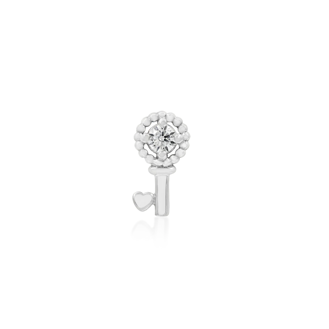 Gold Key with heart - Junipurr jewelry