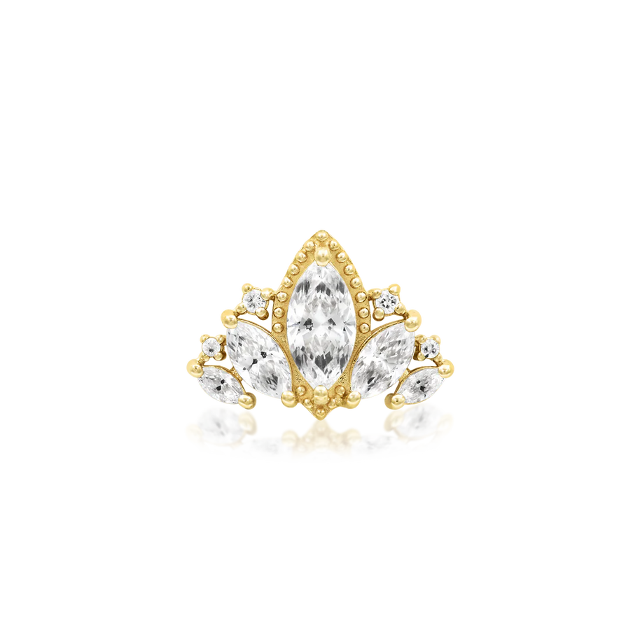 Queen Naveen 14 kt, 1.6 mm threaded