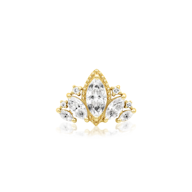 Queen Naveen 14 kt, 1.6 mm threaded
