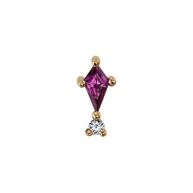 Kiss and tell rhodolite/white cz - BVLA