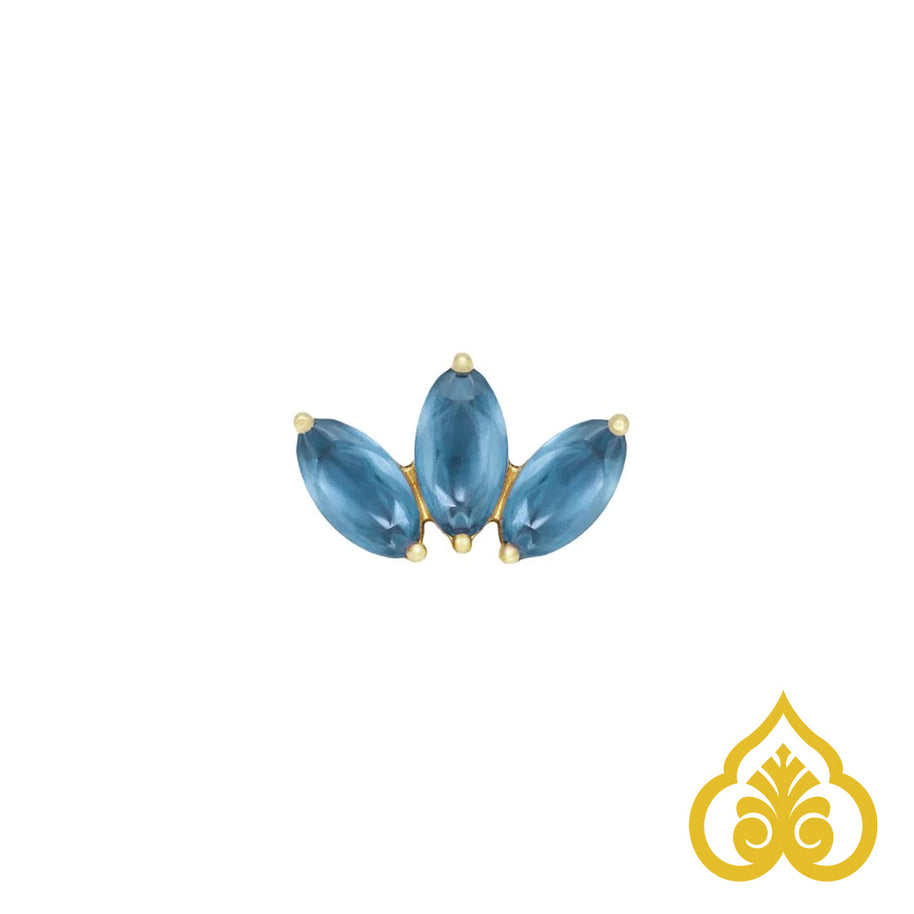 Mini - Sandblasted London Blue Topaz - Buddha Jewelry