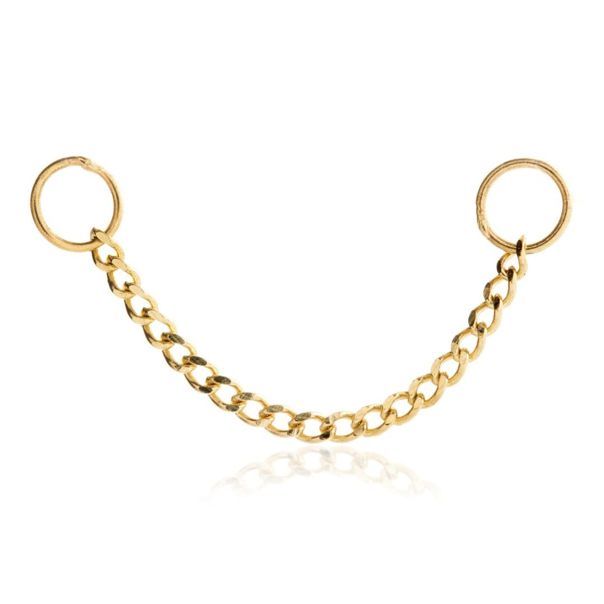 Plain chain single 14 kt gold