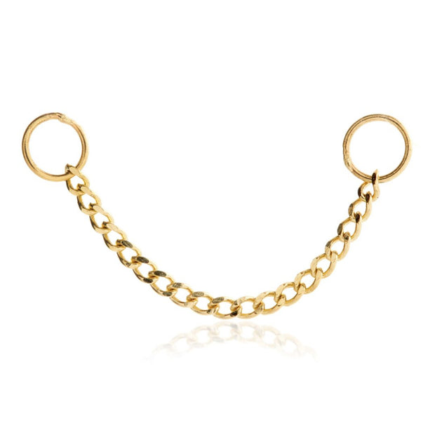 Plain chain single 14 kt gold