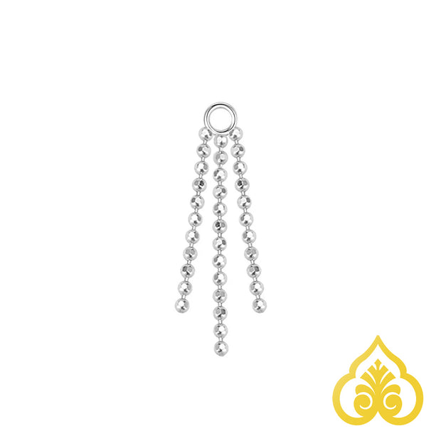 Triple ball chain charm