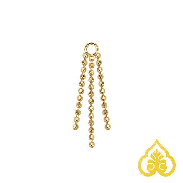 Triple ball chain charm